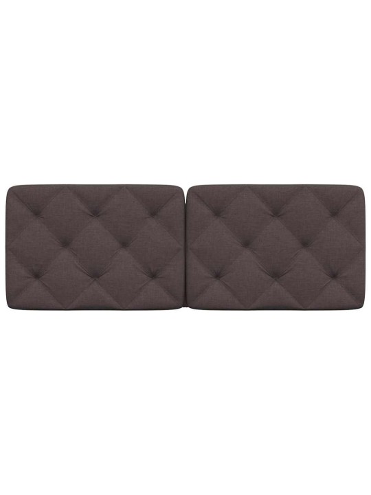 Polštář na čelo postele tmavě hnědý 120 cm textil
