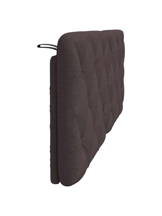 Polštář na čelo postele tmavě hnědý 120 cm textil