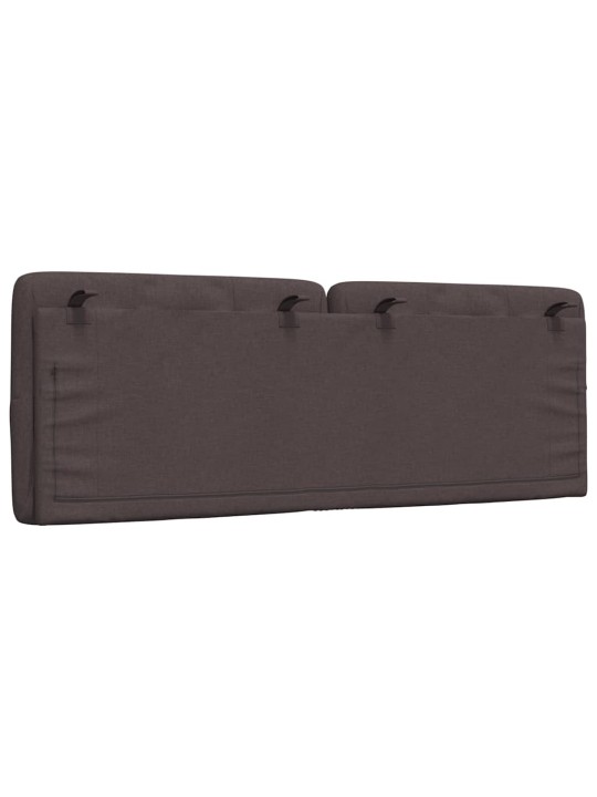 Polštář na čelo postele tmavě hnědý 120 cm textil