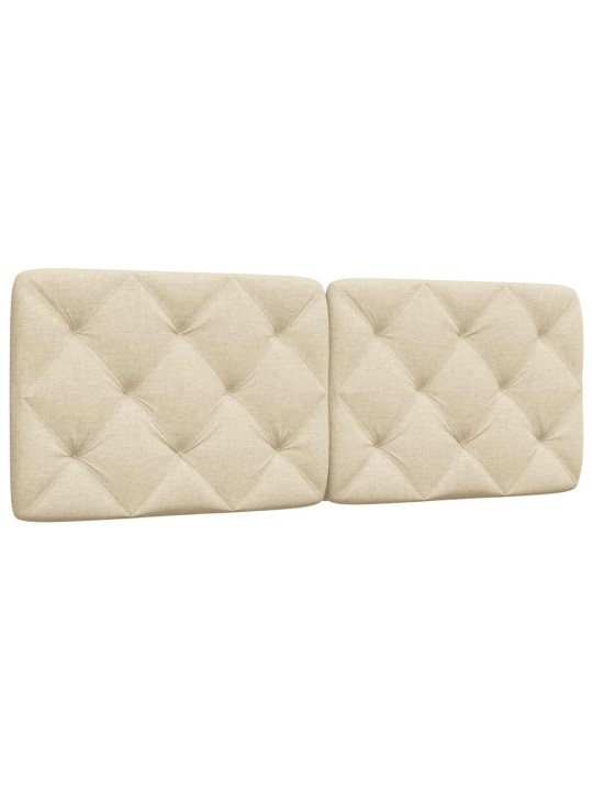 Polštář na čelo postele krémový 120 cm textil
