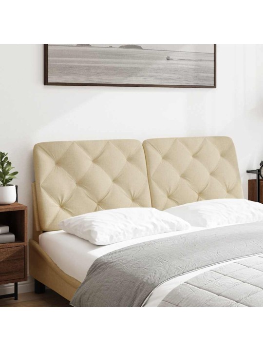 Polštář na čelo postele krémový 120 cm textil