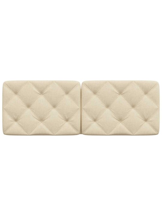 Polštář na čelo postele krémový 120 cm textil