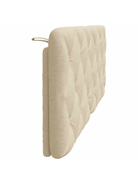 Polštář na čelo postele krémový 120 cm textil