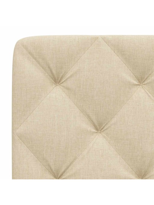 Polštář na čelo postele krémový 120 cm textil