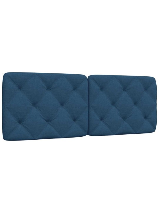 Polštář na čelo postele modrý 120 cm textil
