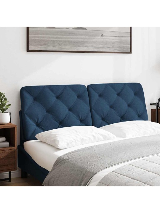 Polštář na čelo postele modrý 120 cm textil