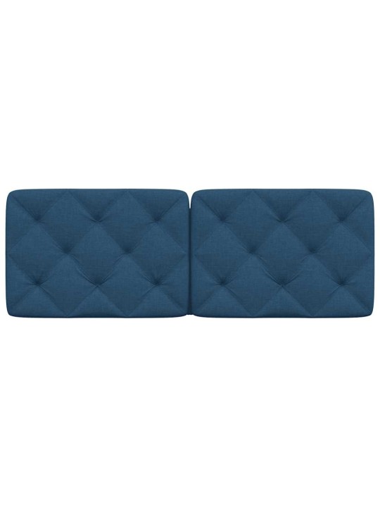 Polštář na čelo postele modrý 120 cm textil