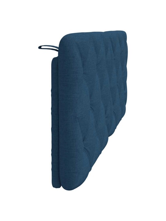 Polštář na čelo postele modrý 120 cm textil