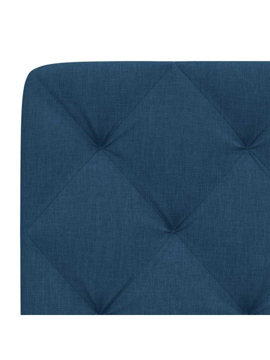 Polštář na čelo postele modrý 120 cm textil