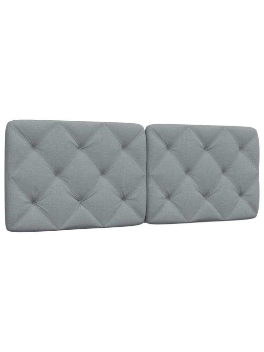 Polštář na čelo postele světle šedý 140 cm textil