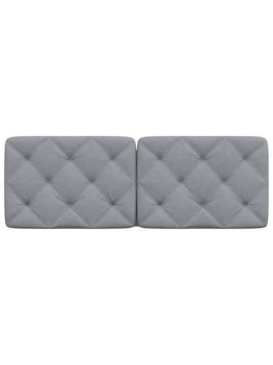 Polštář na čelo postele světle šedý 140 cm textil