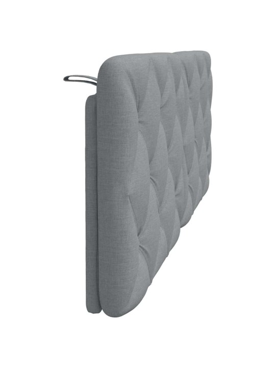Polštář na čelo postele světle šedý 140 cm textil