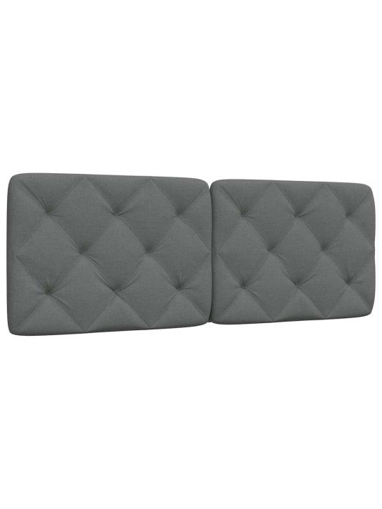 Polštář na čelo postele tmavě šedý 140 cm textil