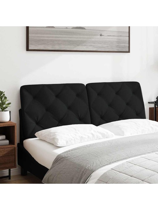 Polštář na čelo postele černý 140 cm textil