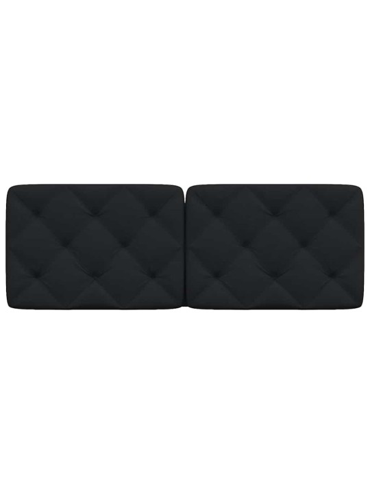 Polštář na čelo postele černý 140 cm textil