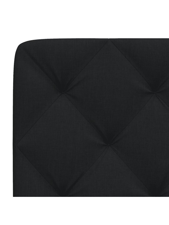 Polštář na čelo postele černý 140 cm textil