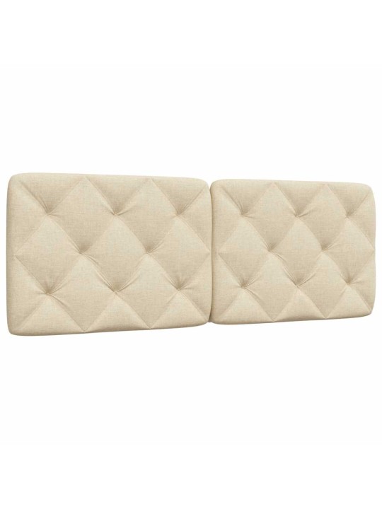 Polštář na čelo postele krémový 140 cm textil