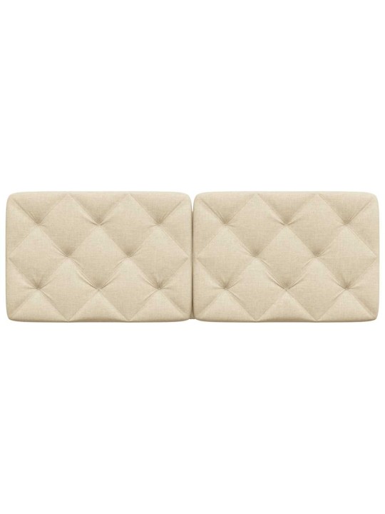 Polštář na čelo postele krémový 140 cm textil