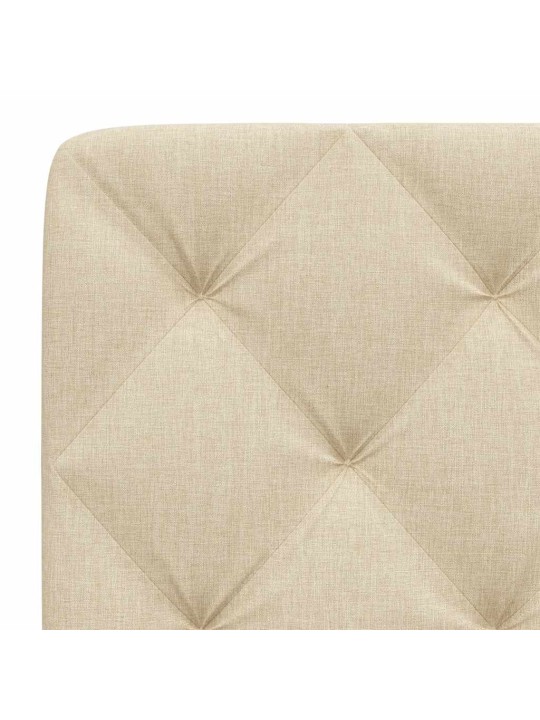 Polštář na čelo postele krémový 140 cm textil