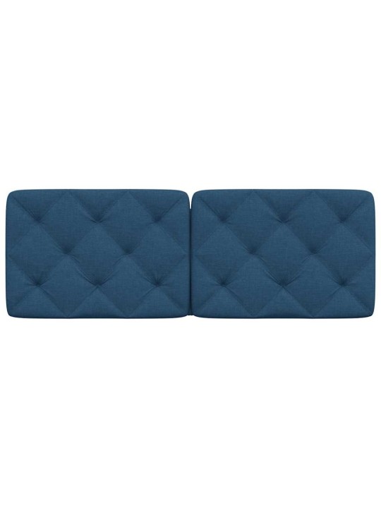 Polštář na čelo postele modrý 140 cm textil