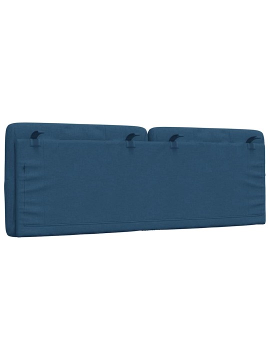 Polštář na čelo postele modrý 140 cm textil