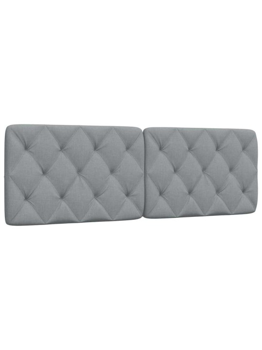 Polštář na čelo postele světle šedý 160 cm textil