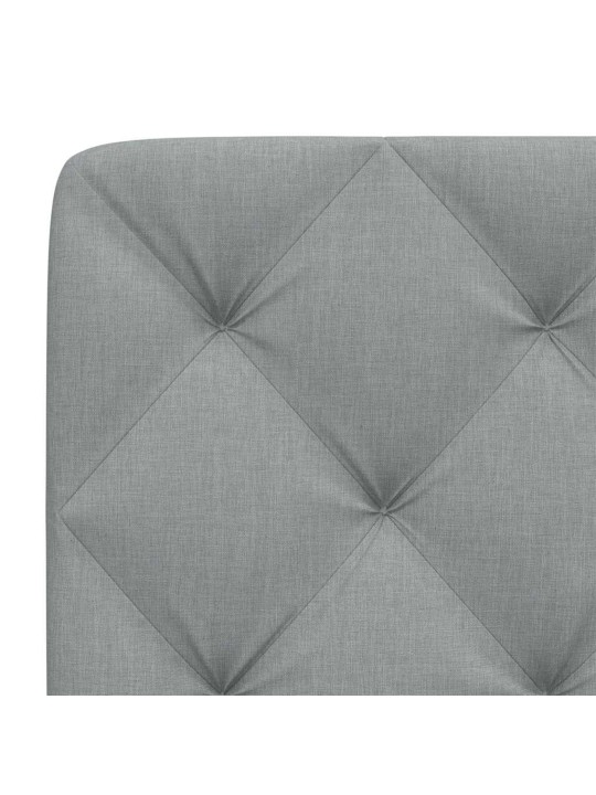 Polštář na čelo postele světle šedý 160 cm textil