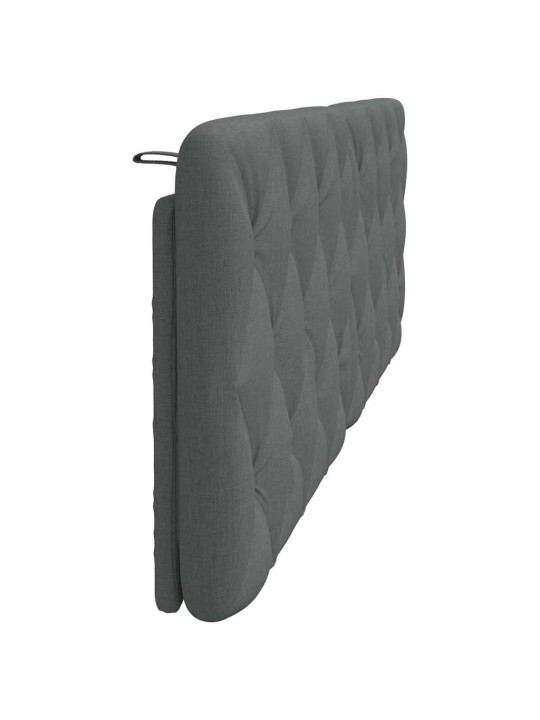 Polštář na čelo postele tmavě šedý 160 cm textil