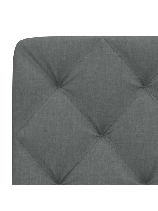 Polštář na čelo postele tmavě šedý 160 cm textil