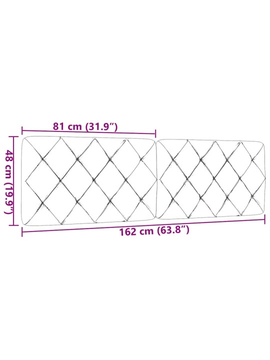 Polštář na čelo postele tmavě šedý 160 cm textil