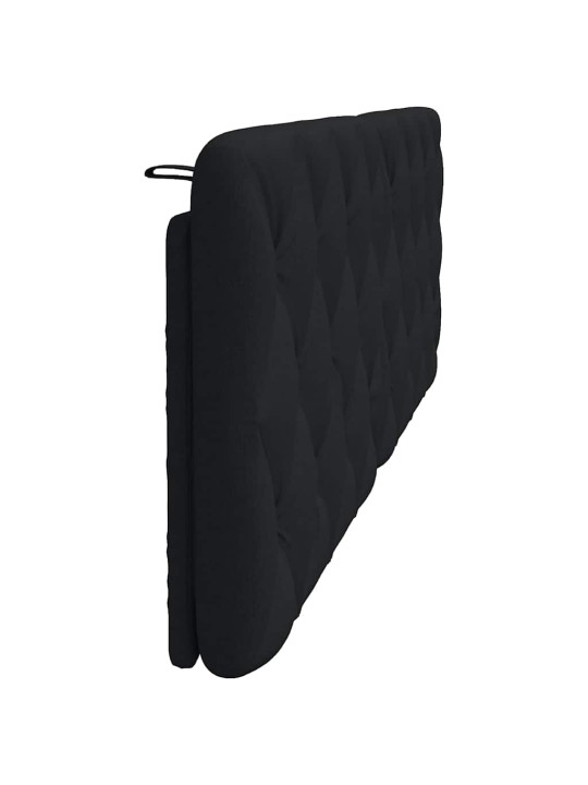 Polštář na čelo postele černý 160 cm textil