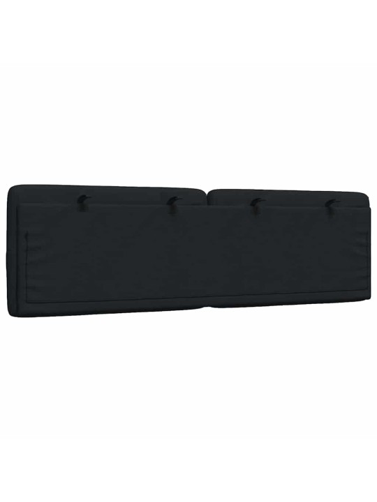 Polštář na čelo postele černý 160 cm textil