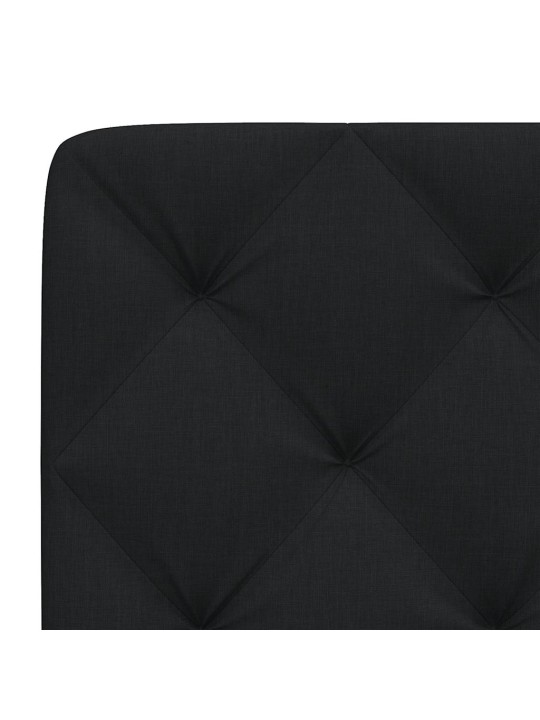 Polštář na čelo postele černý 160 cm textil