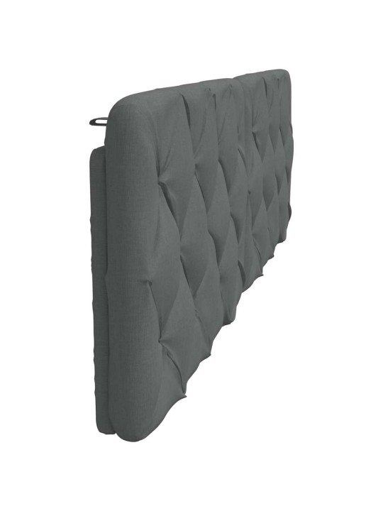 Polštář na čelo postele tmavě šedý 180 cm textil