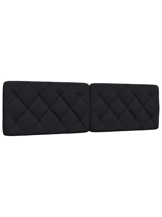 Polštář na čelo postele černý 180 cm textil