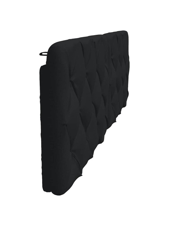 Polštář na čelo postele černý 180 cm textil