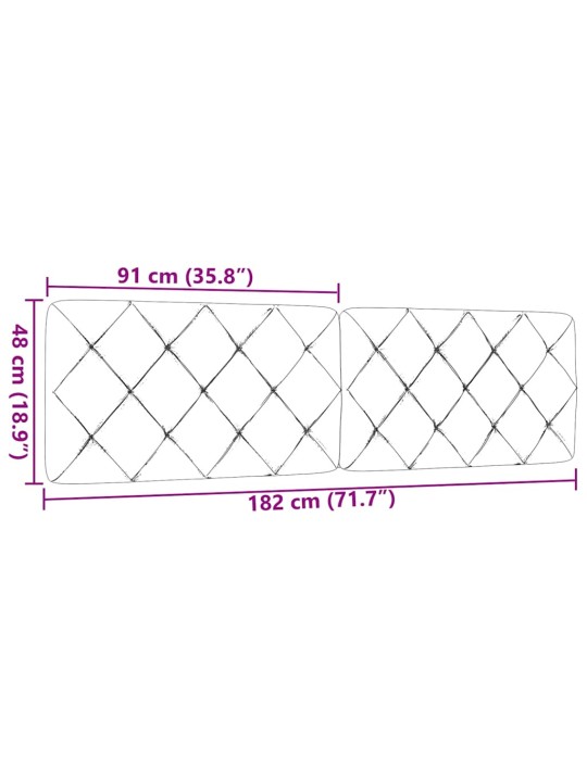 Polštář na čelo postele černý 180 cm textil