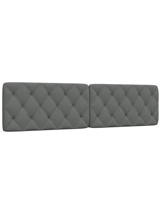 Polštář na čelo postele tmavě šedý 200 cm textil