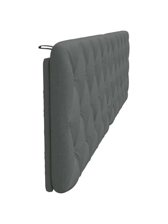 Polštář na čelo postele tmavě šedý 200 cm textil