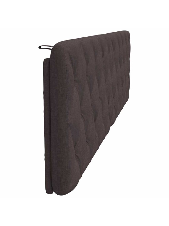 Polštář na čelo postele tmavě hnědý 200 cm textil