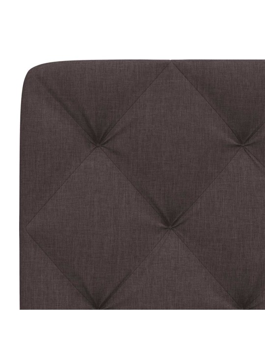 Polštář na čelo postele tmavě hnědý 200 cm textil