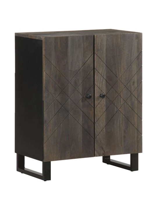 3 kusy příborníků černá 60x33x75 cm masivní mangovníkové dřevo
