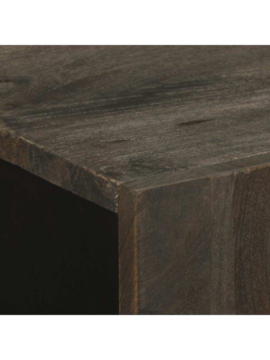 3 kusy příborníků černá 60x33x75 cm masivní mangovníkové dřevo