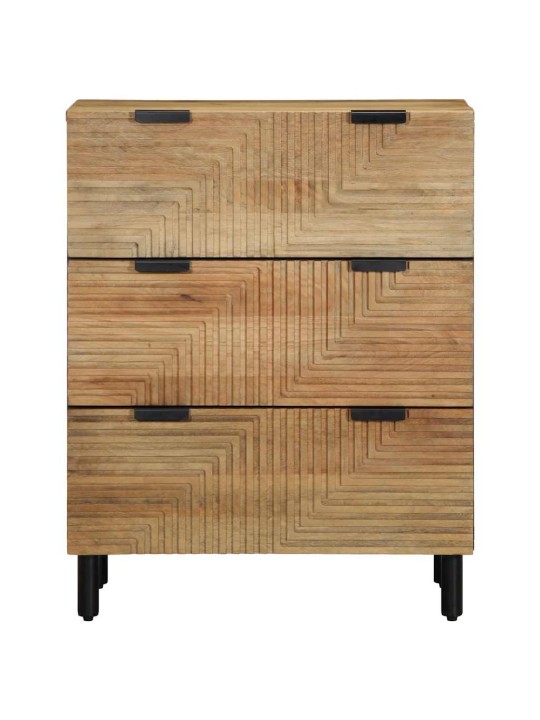 Příborníky 2 ks hnědé 60x33x75 cm masivní dřevo mango