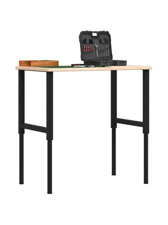 Pracovní stůl 100 x 60 x (71,5–98) cm masivní dub obdélníkový