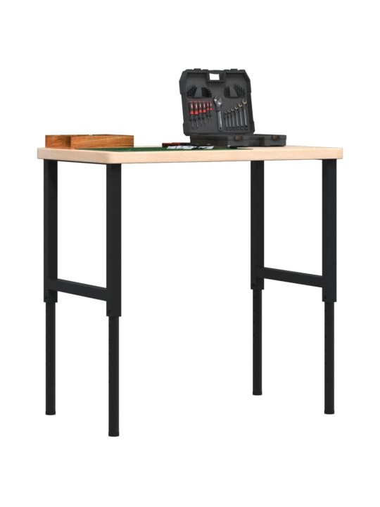 Pracovní stůl 100 x 60 x (73–99,5) cm masivní dub obdélníkový