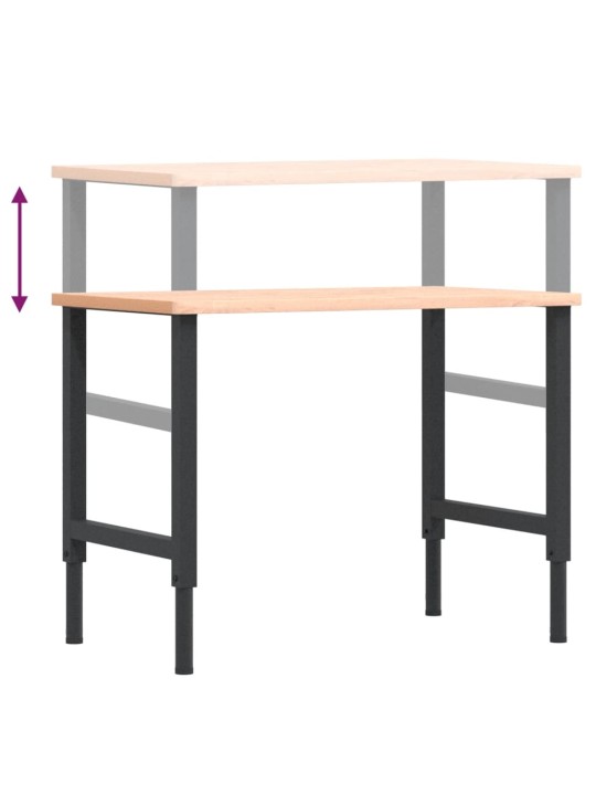 Pracovní stůl 100 x 60 x (71,5–98) cm masivní buk obdélníkový