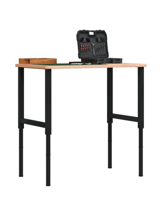 Pracovní stůl 100 x 60 x (71,5–98) cm masivní buk obdélníkový