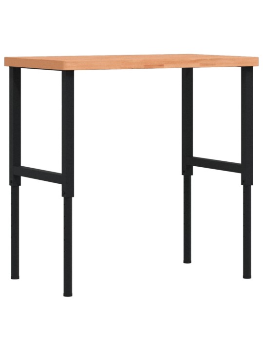 Pracovní stůl 100 x 60 x (73–99,5) cm masivní buk obdélníkový