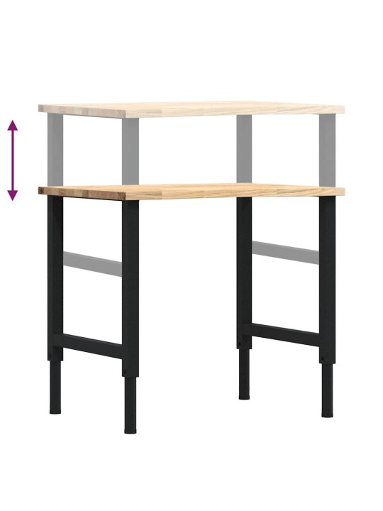 Pracovní stůl 80 x 60 x (71,5–98) cm masivní dubové dřevo